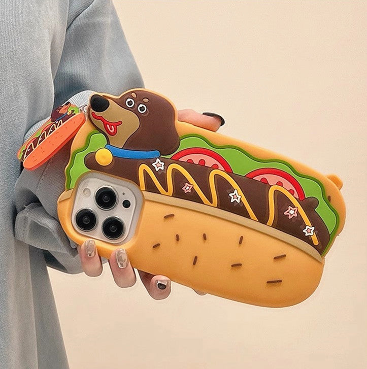 Funny Hot Dog Phone Case for iPhone 11 12 12pro 12pro max 13 13pro 13pro max 14 14 pro 14pro max PN6146