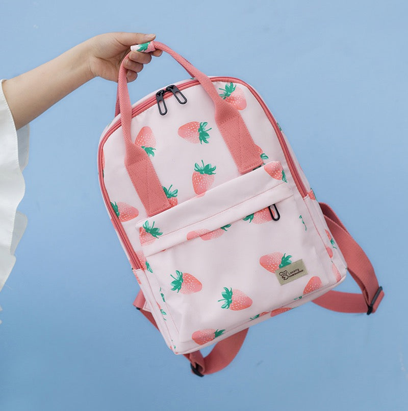 Kawaii Strawberry Mini Backpack