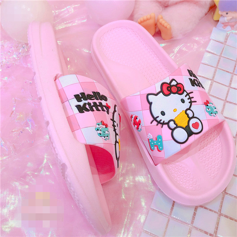 CoCopeaunt Cute Cat Ear Designer Women Slippers Summer Indoor