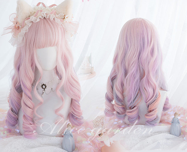 Youvimi pastel Lolita Grey Pink Wig YV42741