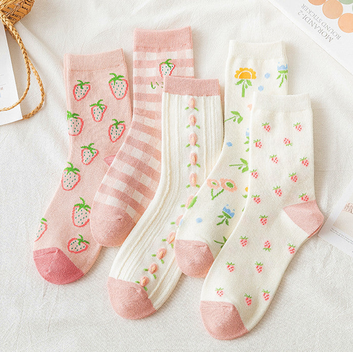 Kawaii Strawberry Socks