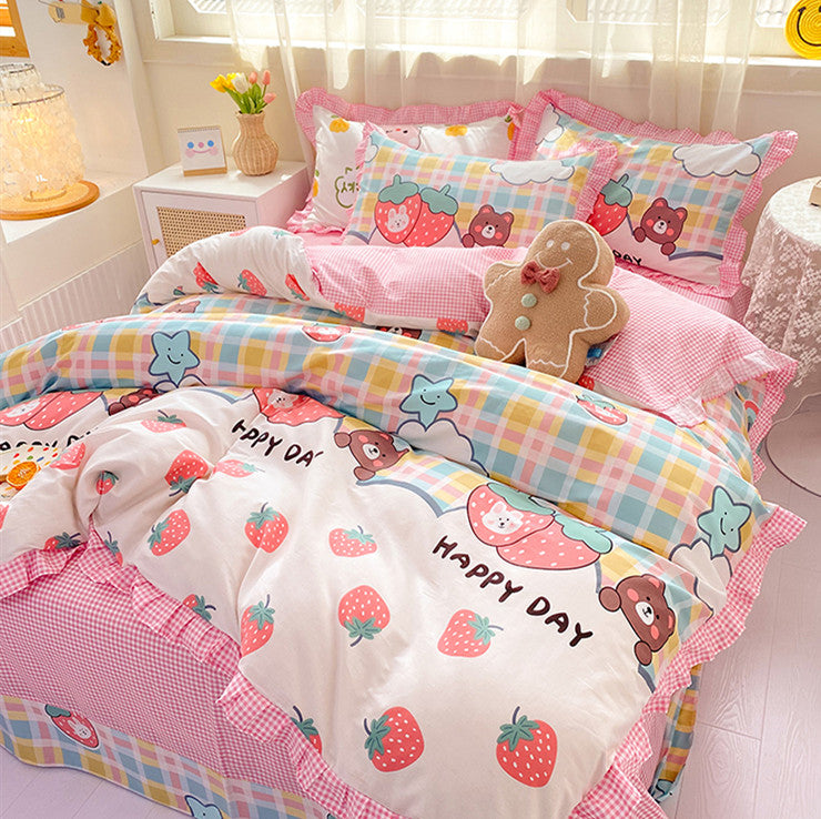 Strawberry Aesthetic Bedding Set 🍓