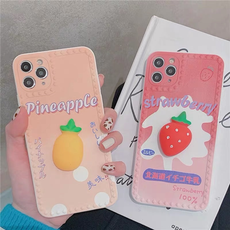 Strawberry And Pineapple Phone Case for iphone 7/7plus/8/8P/SE2/X