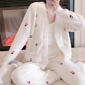 Kawaii Cherry Pajamas Home Suit PN6913