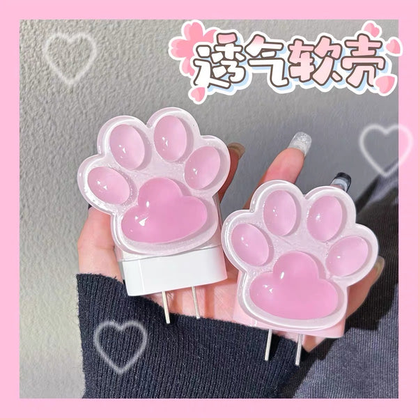 Cute Catpaw Charger Protector Set PN6801