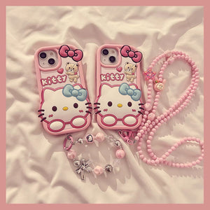 Kawaii Kitty Phone Case for iPhone 11/12/12pro max/13/13pro/13pro max/14/14pro/14pro max/15/15pro/15pro max/16/16pro/16pro max PN6928