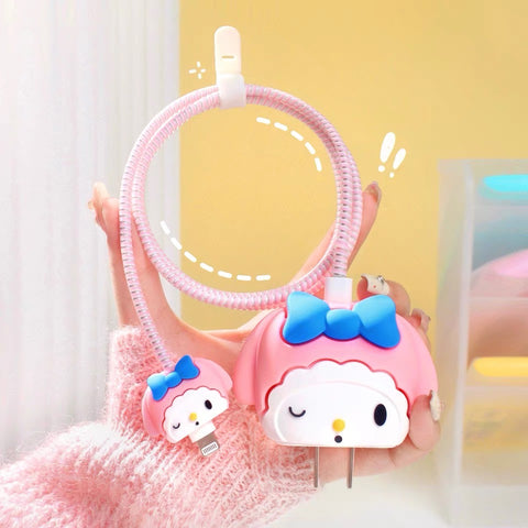 Cute Anime Charger Protector Set PN6875