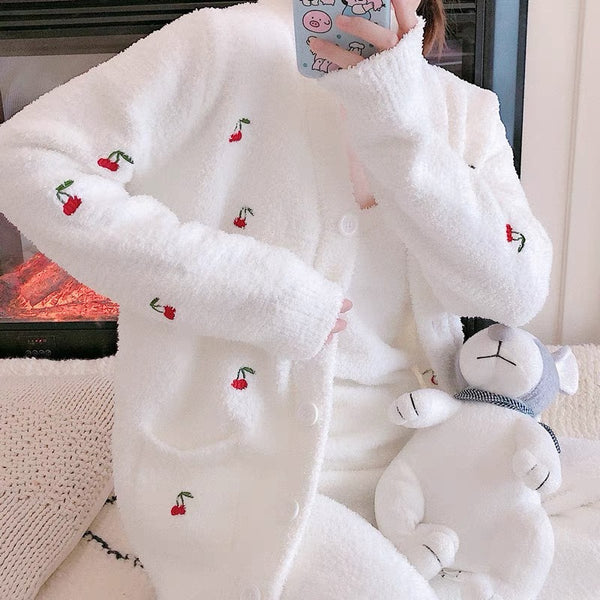 Kawaii Cherry Pajamas Home Suit PN6913