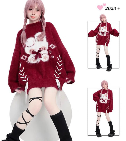 Lucky Rabbit Sweater Coat PN6835