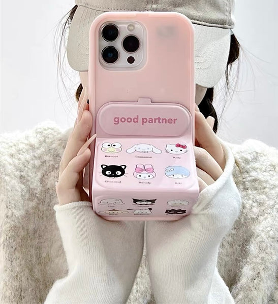 Cute Fold Phone Case for iphone 11/12/12pro/12pro max/13/13pro/13pro max/14/14pro/14pro max/15/15pro/15pro max PN6720