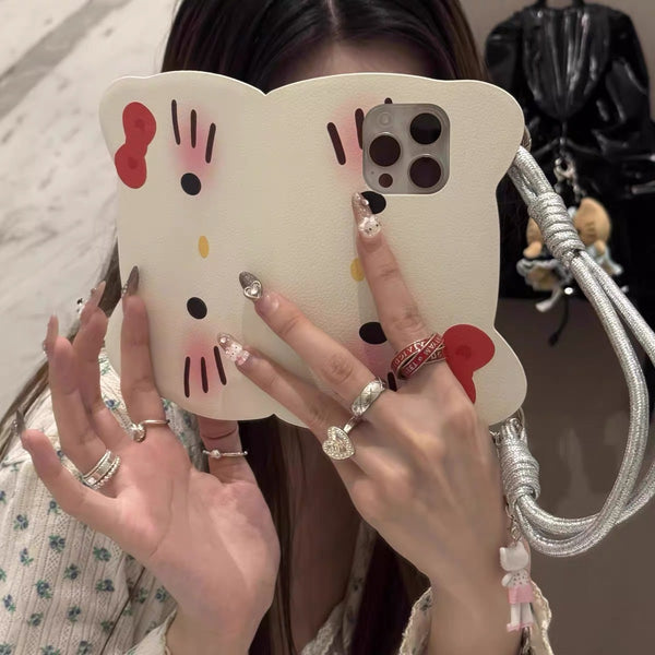 Fashion Kitty Phone Case for iPhone 13/13pro/13pro max/14/14pro/14pro max/15/15pro/15pro max/16/16pro/16pro max/16plus PN6855