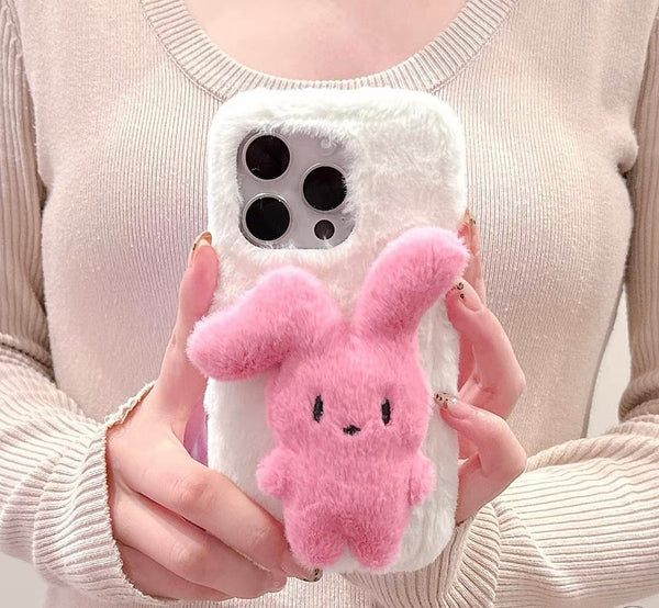 Rabbit Soft Phone Case for iPhone 11/11pro/11pro max/12/12pro/12pro max/13/13pro/13pro max/14/14pro/14plus/14pro max/15/15pro/15pro max/15plus/16/16pro/16pro max PN6863