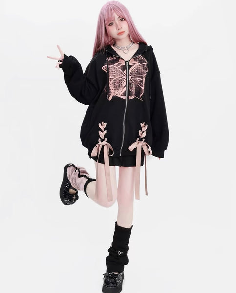 Kawaii Butterfly Sweater Coat PN6834