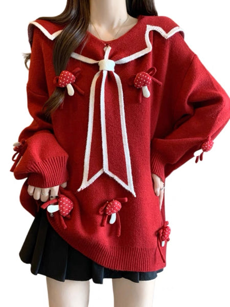 Fashion Red Sweater Coat PN6920