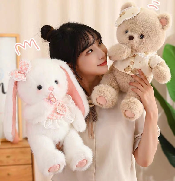 Kawaii Rabbit And Bear Plush Toy PN6822