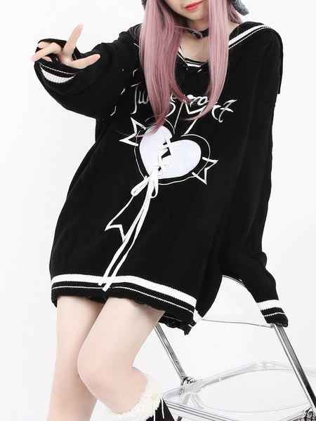 Black Cool Sweater Coat PN6922