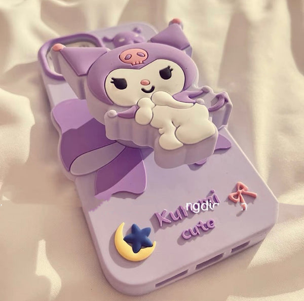 Cute Purple Phone Case for iPhone 11/12/12pro max/13/13pro/13pro max/14/14pro/14pro max/15/15pro/15pro max PN6929