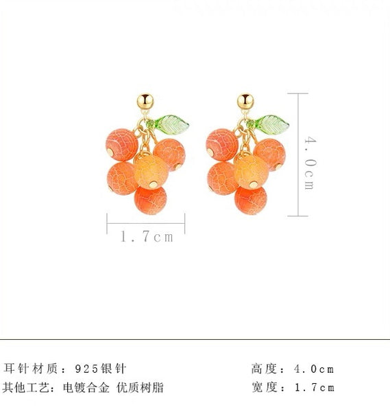 Pretty Orange Earrings/Clips PN6691