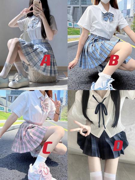 Kawaii Uniform Shirt and Skirt Set PN6774