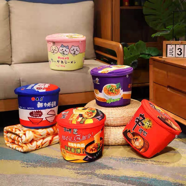 Cute Ramen Pillow And Blanket PN6926