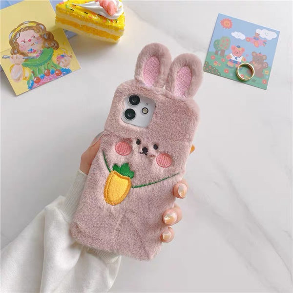 Rabbit And Bear Phone Case for iphone X/XS/XR/XS Max/11/11pro/11pro max/12/12mini/12pro/12pro max/13/13pro/13pro max/14/14plus/14pro/14pro max/15/15pro/15pro max/15plus PN6810