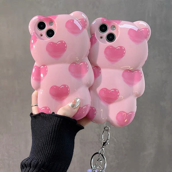 Fashion Bear Phone Case for iPhone 11/12/12pro/12pro max/13/13pro/13pro max/14/14pro/14pro max PN6826