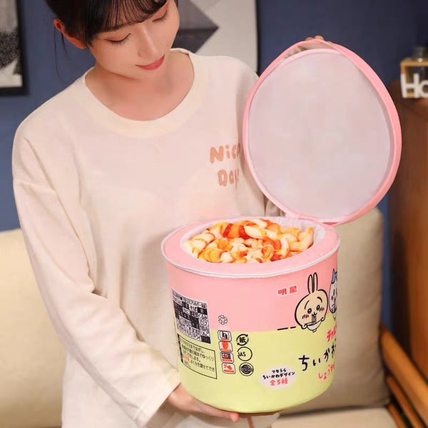 Cute Ramen Pillow And Blanket PN6926