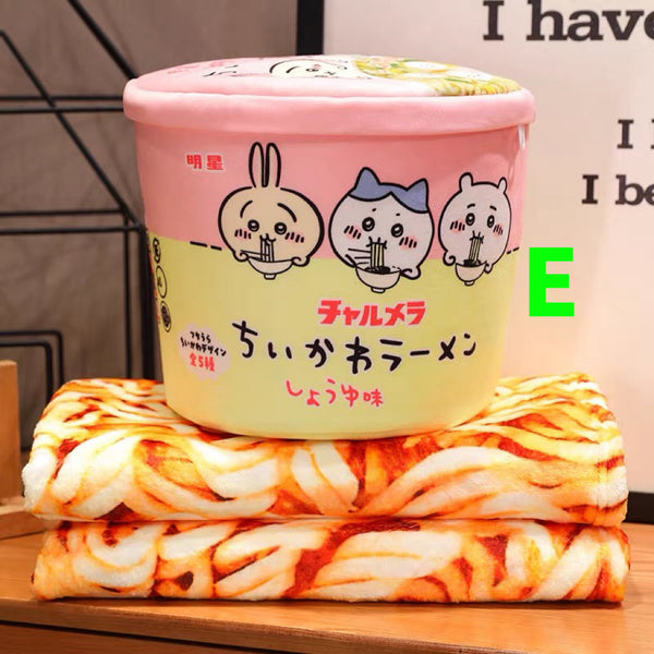 Cute Ramen Pillow And Blanket PN6926