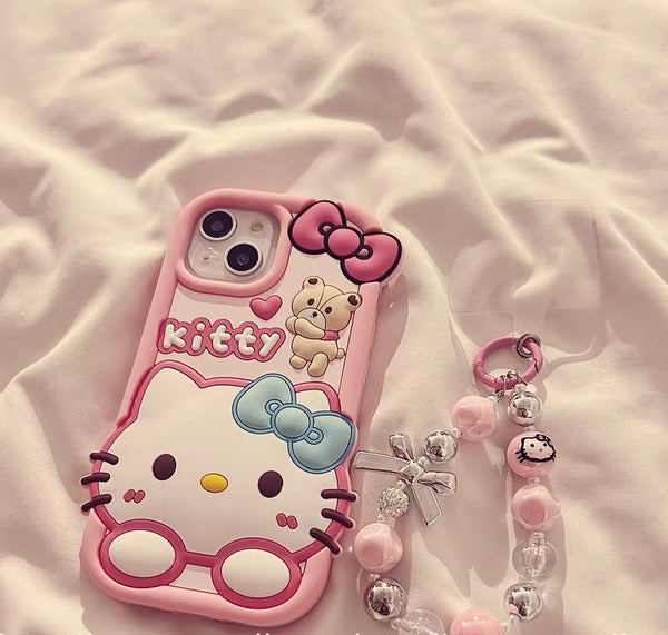 Kawaii Kitty Phone Case for iPhone 11/12/12pro max/13/13pro/13pro max/14/14pro/14pro max/15/15pro/15pro max/16/16pro/16pro max PN6928