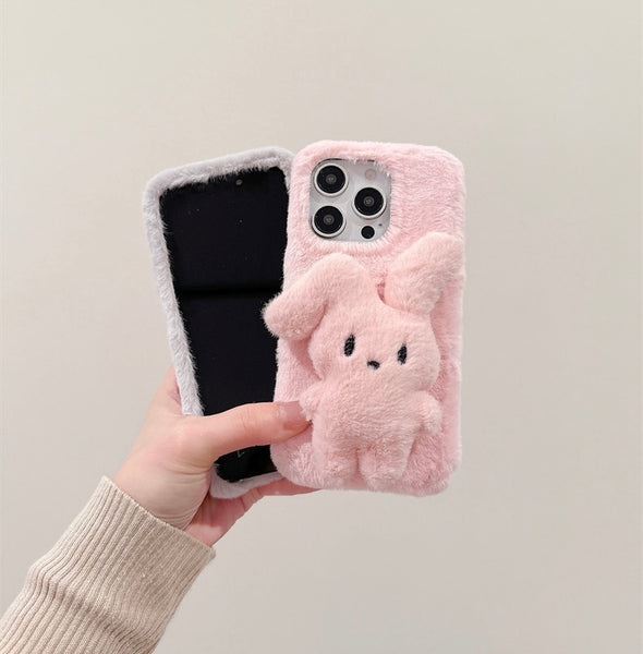 Rabbit Soft Phone Case for iPhone 11/11pro/11pro max/12/12pro/12pro max/13/13pro/13pro max/14/14pro/14plus/14pro max/15/15pro/15pro max/15plus/16/16pro/16pro max PN6863