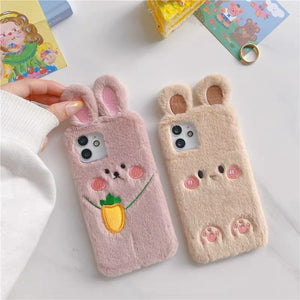 Rabbit And Bear Phone Case for iphone X/XS/XR/XS Max/11/11pro/11pro max/12/12mini/12pro/12pro max/13/13pro/13pro max/14/14plus/14pro/14pro max/15/15pro/15pro max/15plus PN6810