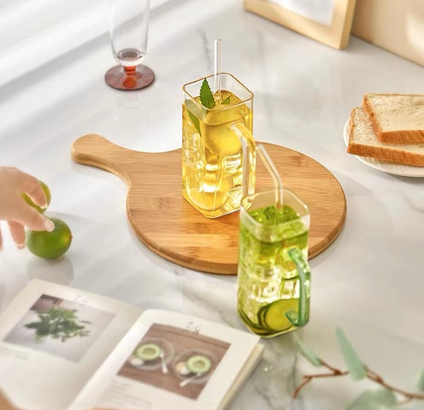 Cute Fruits Glass Water Cups PN6795