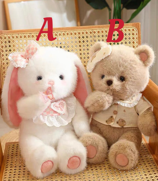 Kawaii Rabbit And Bear Plush Toy PN6822