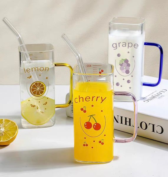 Fruits Glass Water Cups PN6794