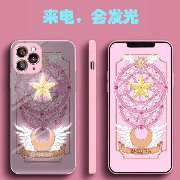 Lighting anime Phone Case for iphone 7p/8plus/X/Xs/XR/Xs max/11/11pro/11pro max/12/12pro/12pro max/12mini/13/13pro/13mini/13pro max/14/14pro/14plus/14pro max/15/15pro/15plus/15pro max PN6697