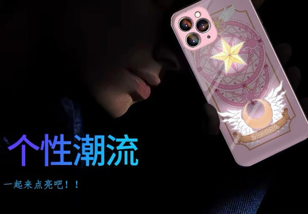 Lighting anime Phone Case for iphone 7p/8plus/X/Xs/XR/Xs max/11/11pro/11pro max/12/12pro/12pro max/12mini/13/13pro/13mini/13pro max/14/14pro/14plus/14pro max/15/15pro/15plus/15pro max PN6697