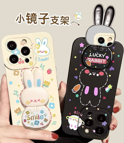 Cute Rabbit Phone Case for iphone X/XS/XR/XS Max/11/11pro/11pro max/12/12mini/12pro/12pro max/13/13pro/13pro max/14/14plus/14pro/14pro max/15/15pro/15pro max/15plus PN6719