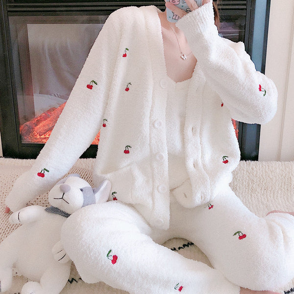 Kawaii Cherry Pajamas Home Suit PN6913