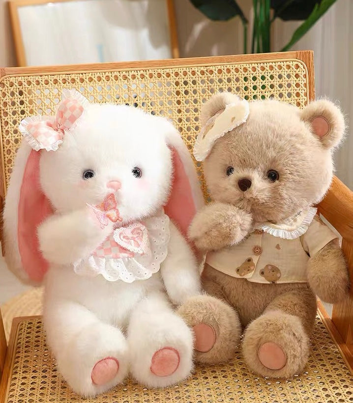 Kawaii Rabbit And Bear Plush Toy PN6822