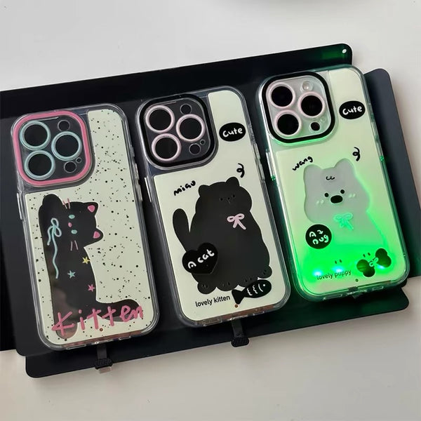 Cute Dog And Cat Phone Case for iPhone 11/12/12pro/12pro max/13/13pro/13pro max/14/14pro/14pro max/15/15pro/15pro max PN6854