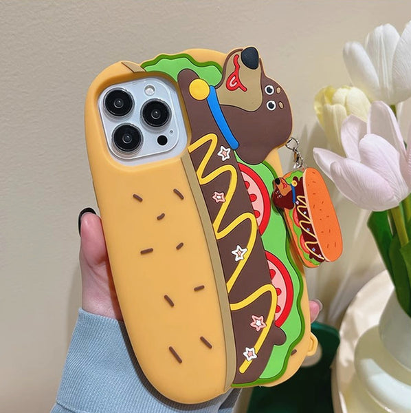 Funny Hot Dog Phone Case for iPhone 11/12/12pro/12pro max/13/13pro/13pro max/14/14 pro/14pro max PN6146