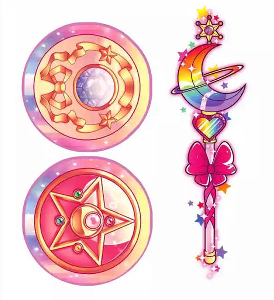 Sailor Moon And Magicwand Tattoo Paste PN0467