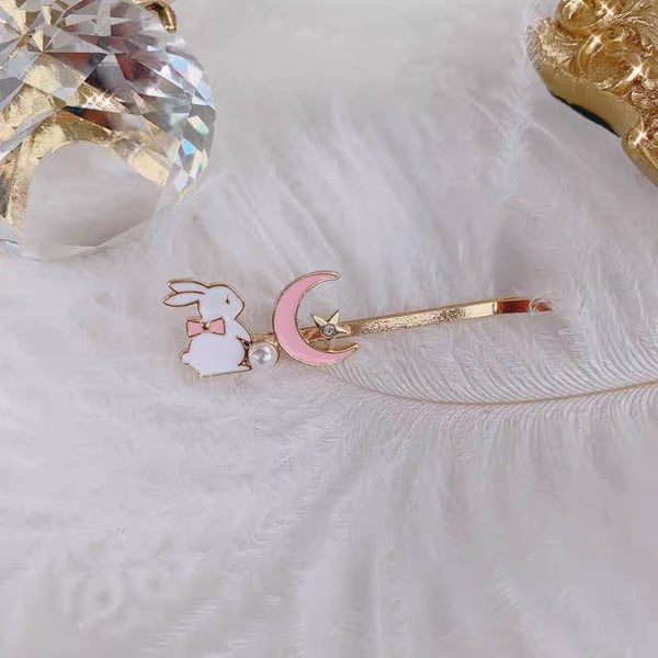 Kawaii Rabbit And Wing Hair Clip PN3520