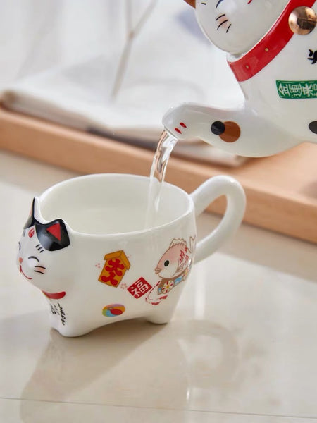 Kawaii Cat Bottle and Teapot PN3612