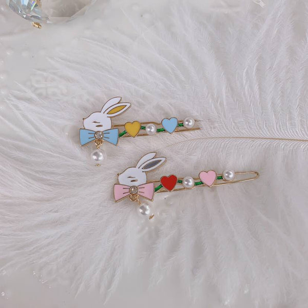 Kawaii Rabbit And Wing Hair Clip PN3520