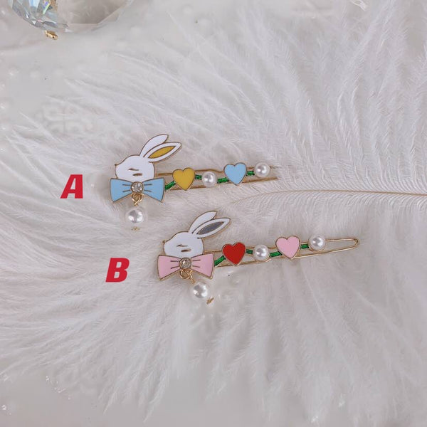 Kawaii Rabbit And Wing Hair Clip PN3520