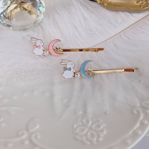 Kawaii Rabbit And Wing Hair Clip PN3520