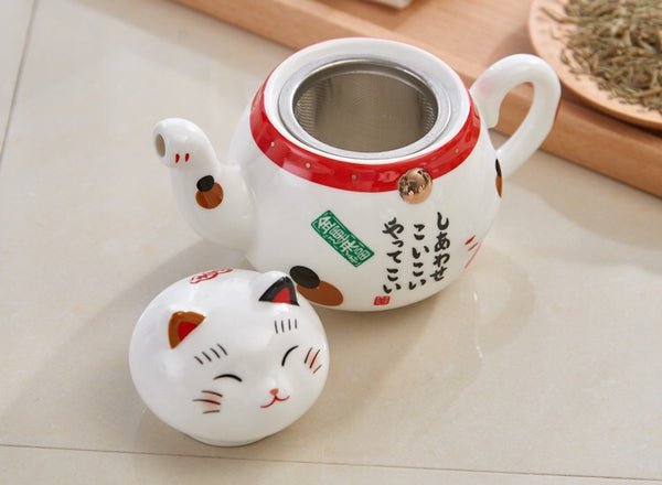 Kawaii Cat Bottle and Teapot PN3612