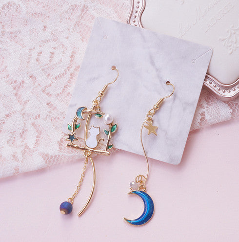 Cute Cat and Fish Earrings/Clips PN2152