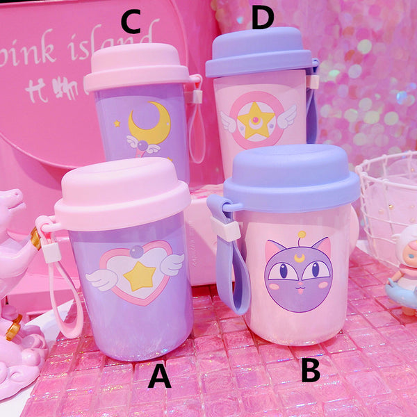 Kawaii Cardcaptor And Luna Vacuum Cups PN0609